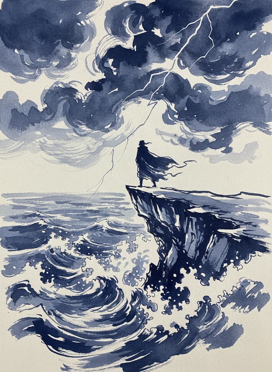 AI generated image of a storm
